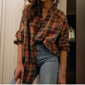 Free People Flannel button down